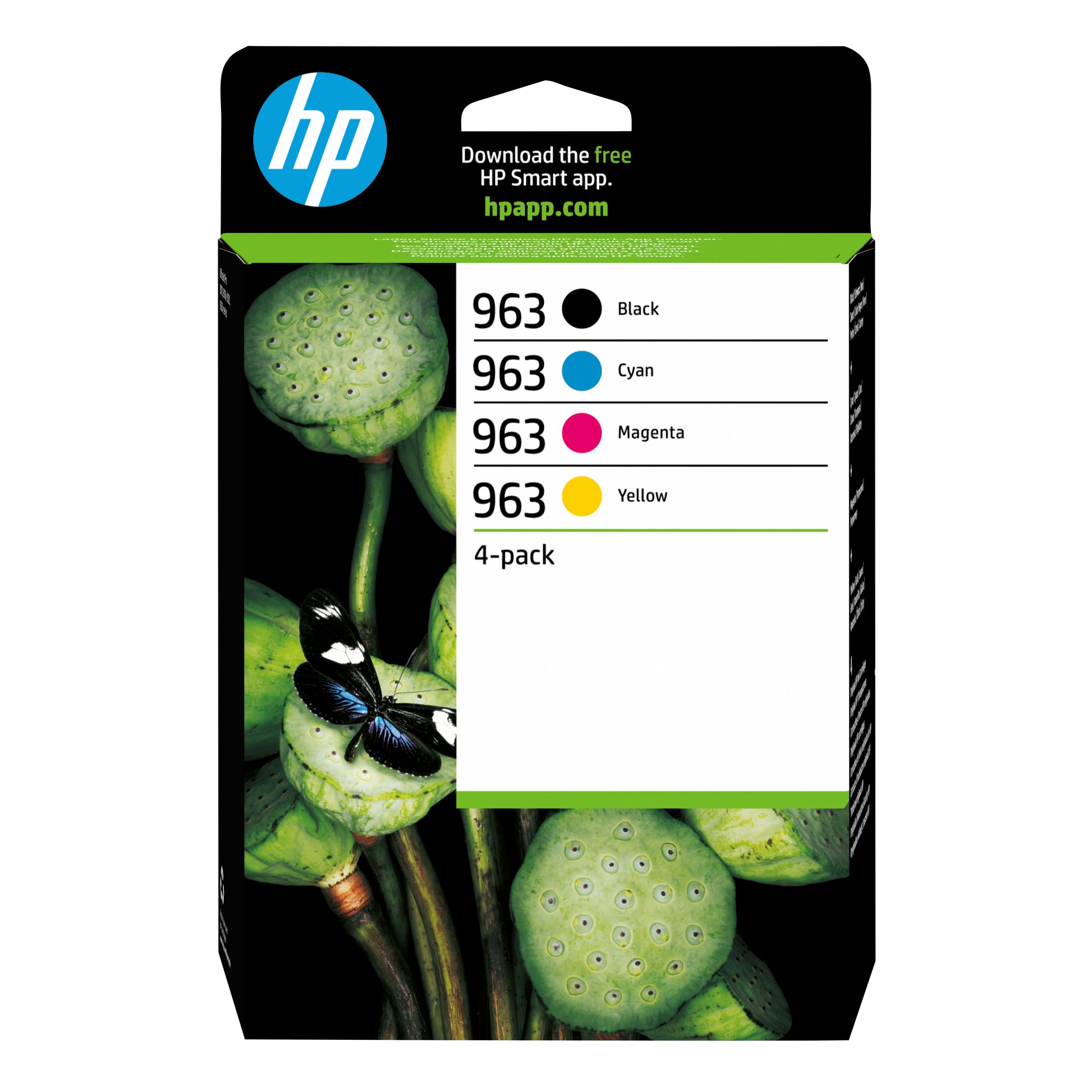 HP 963 Tintenpatronen-Multipack, Schwarz/Cyan/Magenta/Gelb (Original) – für HP OfficeJet Pro 9010/9012/9014 …