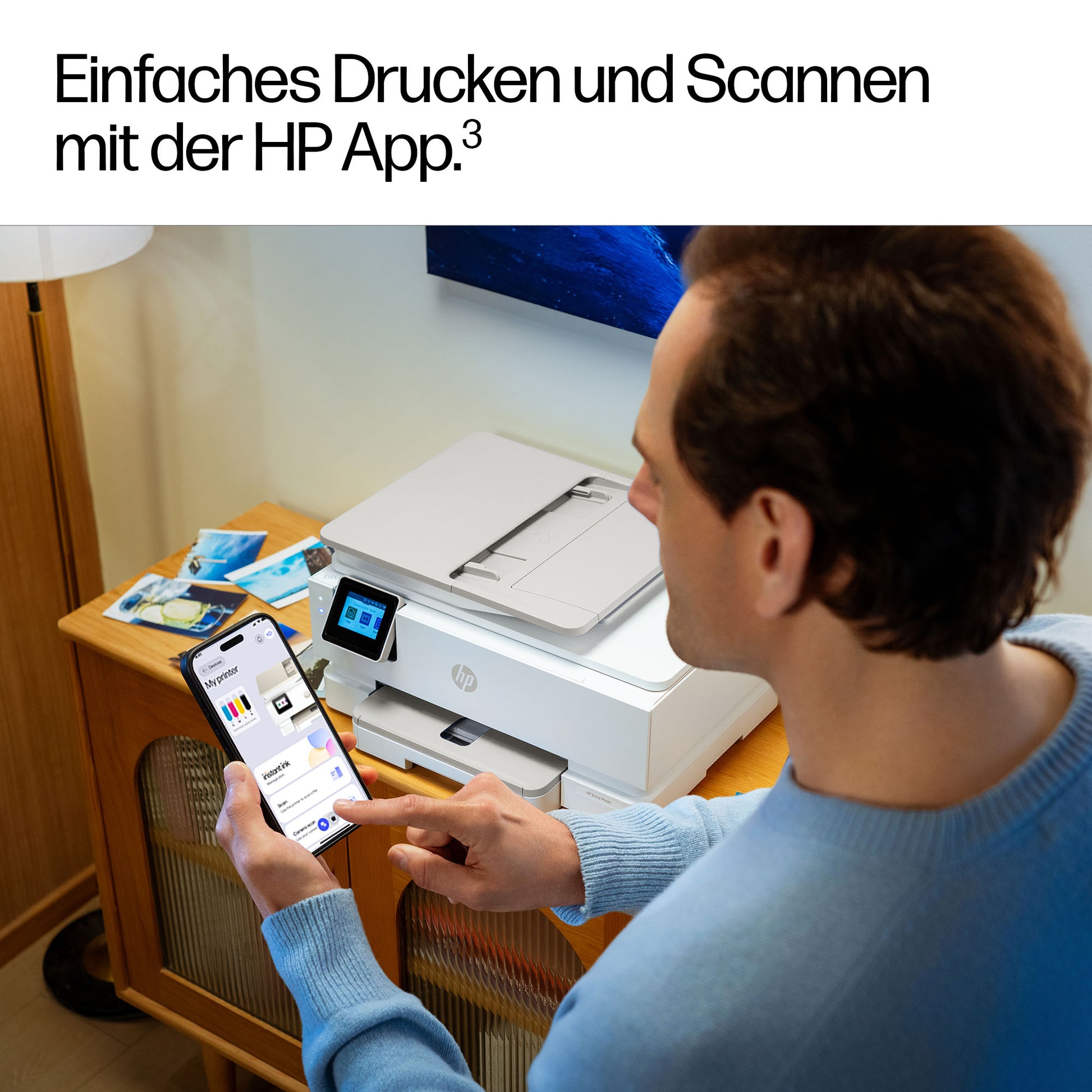 HP Envy 7930 – Farbiger Tintenstrahl-MFP A4, 3-in-1 – USB/WLAN – Duplex, ADF – 15 ppm S/W, 10 ppm Farbe