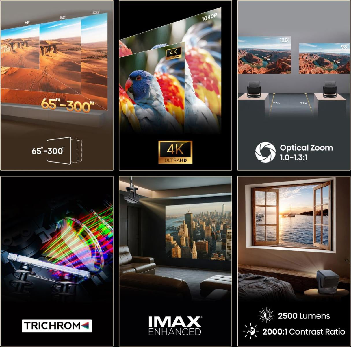 Hisense C3 – DLP Laser, 4K UHD, 2500 ANSI Lumen, Smart