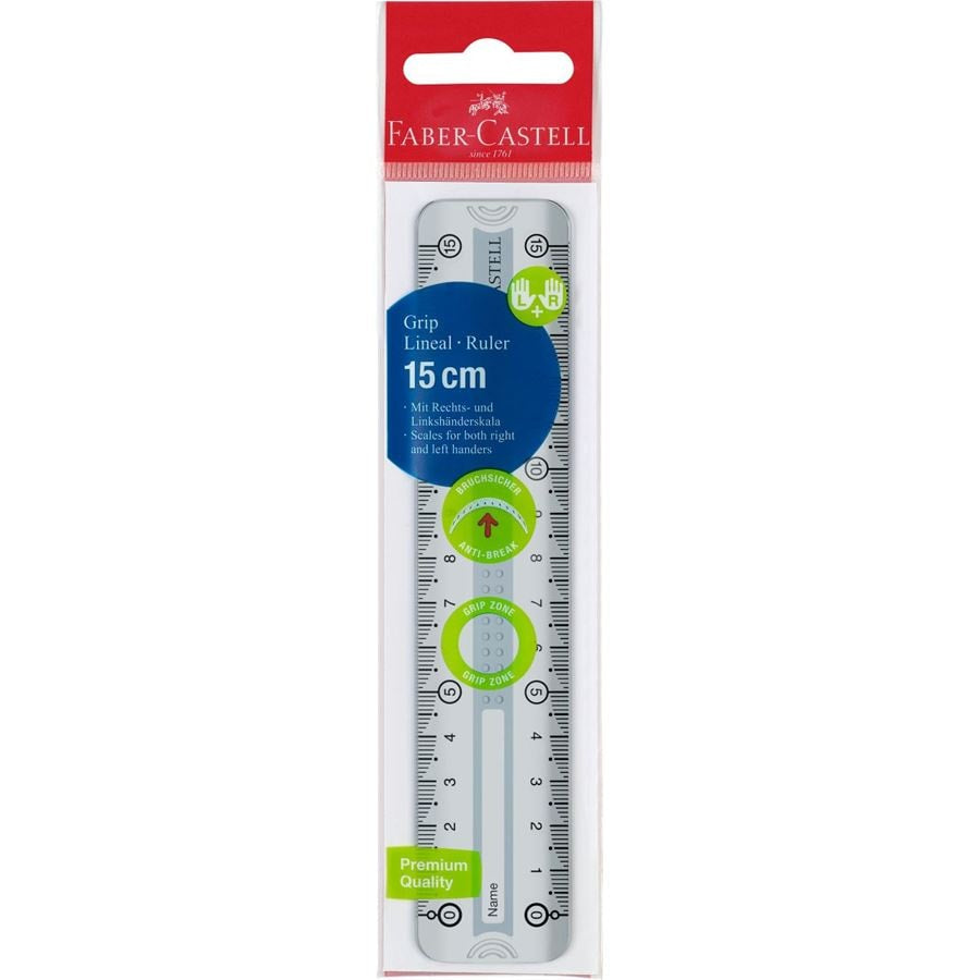 Faber-Castell Lineal – Kunststoff – 20 cm – Facette – Transparent