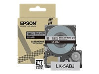 Epson Matte Klebeband – 18 mm, Grau/Schwarz