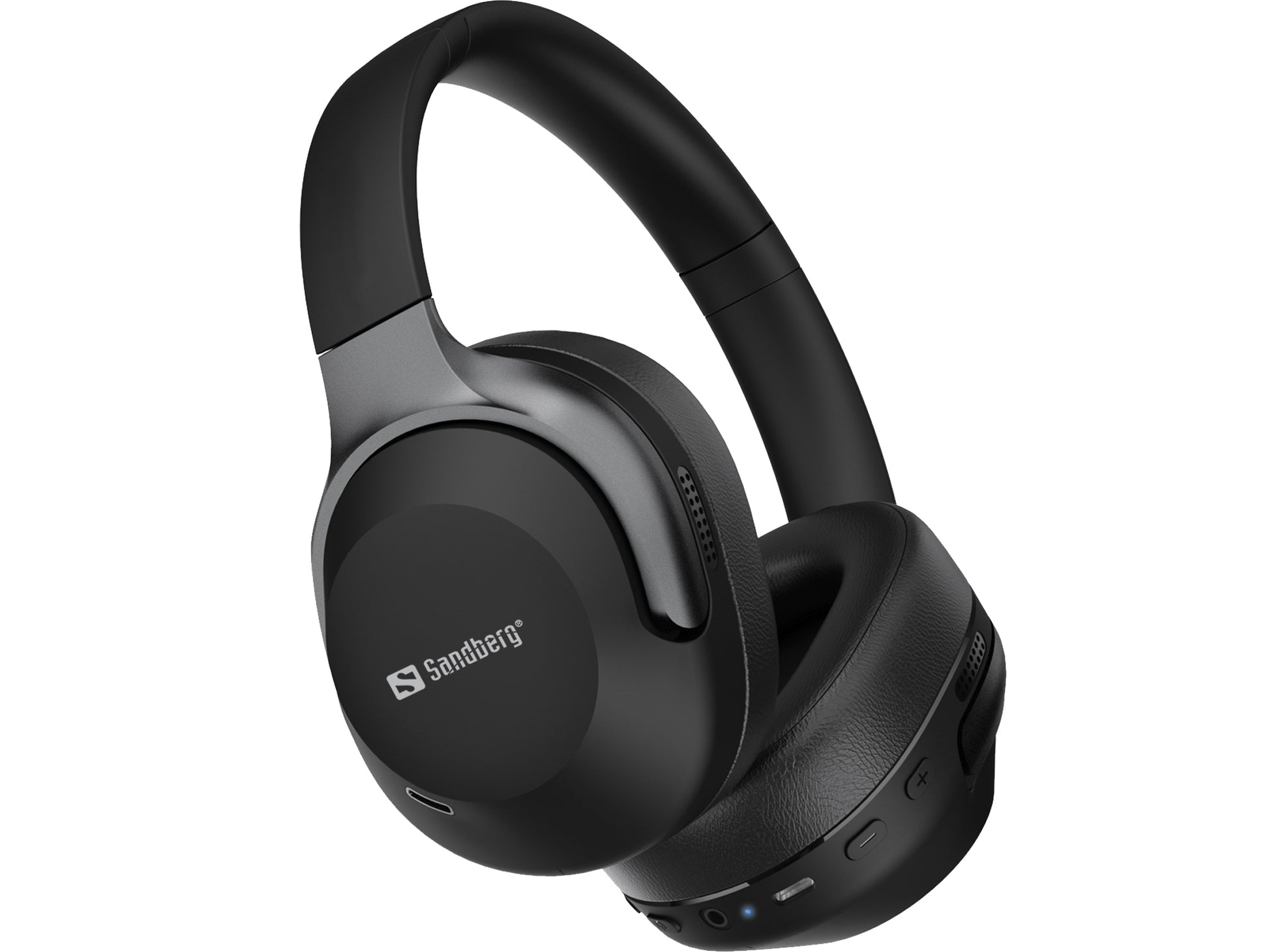 Sandberg Wireless Travel Headset Over-Ear Kopfhörer – Stereo, BT 6.0, ANC, Schwarz