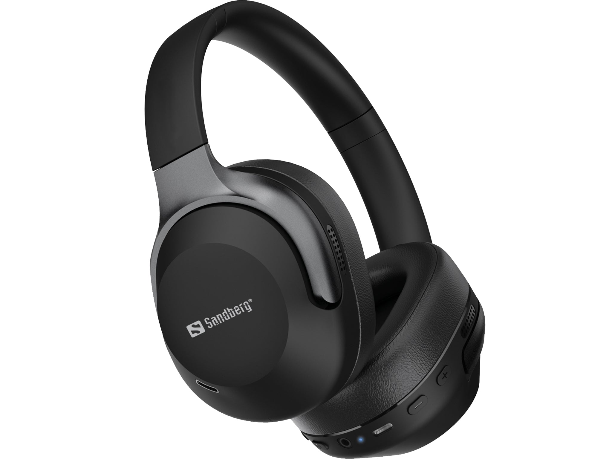 Sandberg Wireless Travel Headset Over-Ear Kopfhörer – Stereo, BT 6.0, ANC, Schwarz