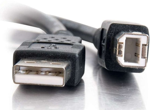 C2G USB-A auf USB-B Kabel – USB 2.0 (480 Mbit/s) – 5 m – Schwarz