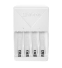 Varta 56706 Batterieladegerät 4× – für NiMH AA/AAA – inkl. 4×AA 2100 mAh – weiss