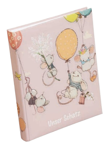 Pagna Babyalbum, 40 Seiten, Weiss, 20 × 25 cm, Rosa
