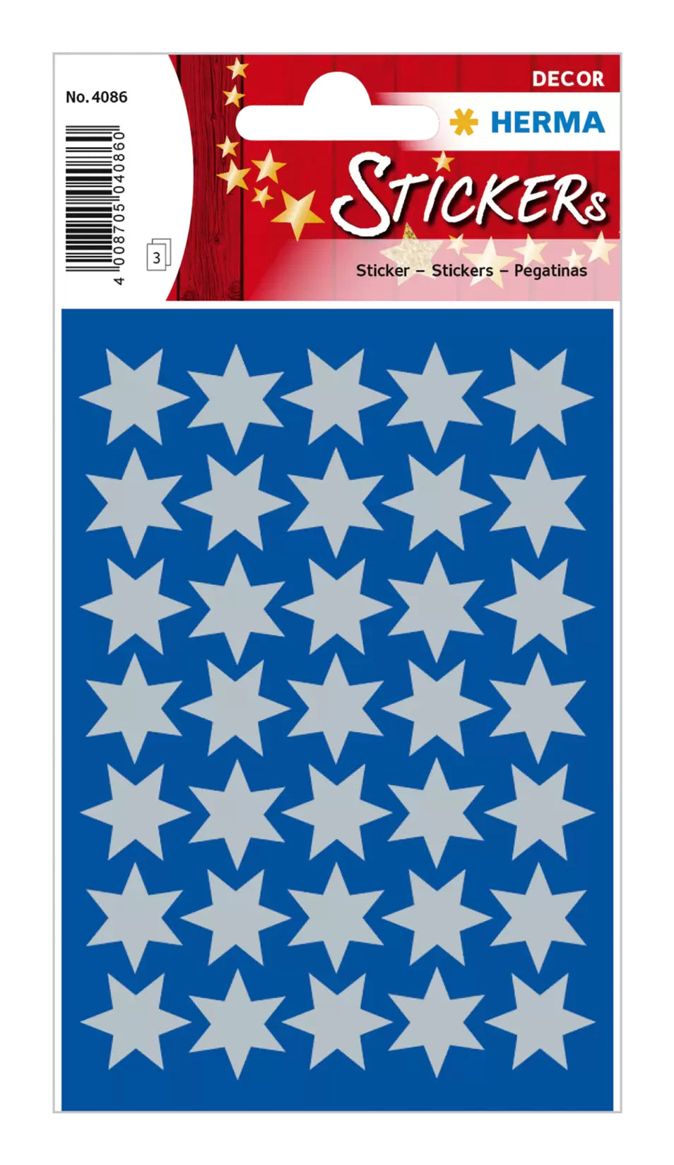 HERMA Geschenketiketten – Sterne – 105 Etiketten – permanent, Papier – Bogen 84 × 120 mm