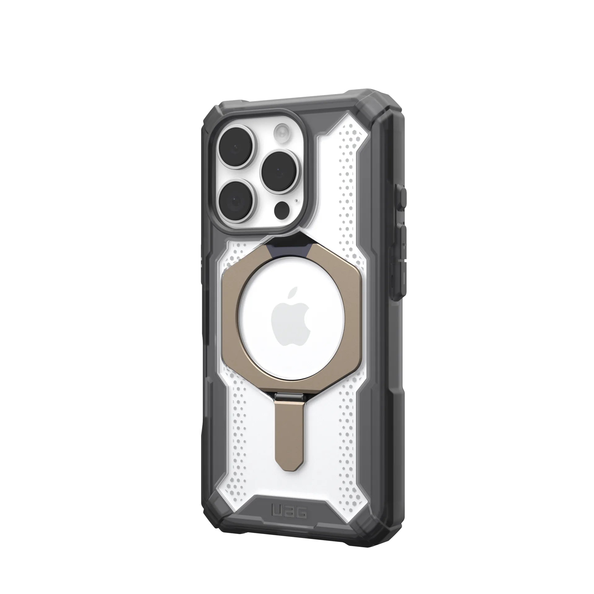 Urban Armor Gear Backcover – für Apple iPhone 16 Pro – Titan/transparent – TPU/PC – MagSafe-kompatibel