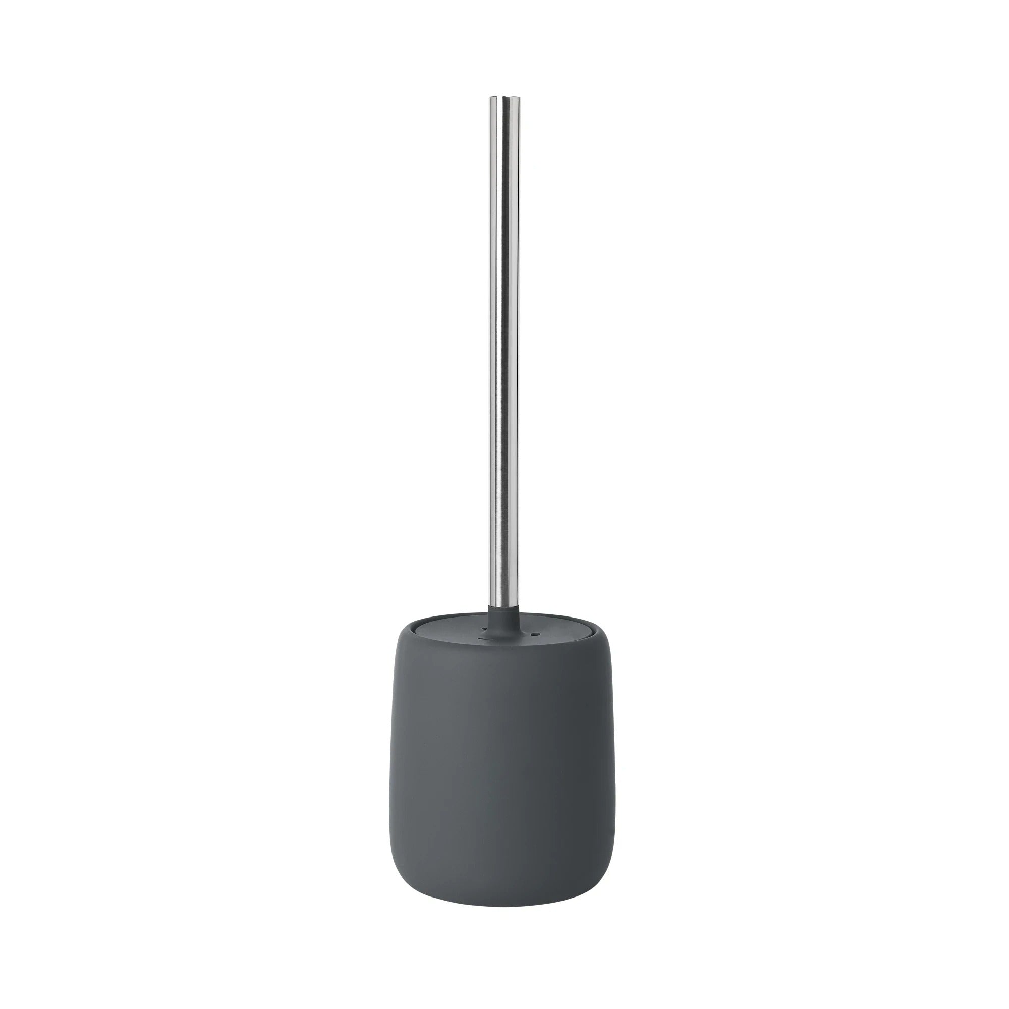 Blomus Sono – WC-Bürstenset – Keramik, Anthrazit, mit Deckel, Kopf austauschbar, H 39 cm