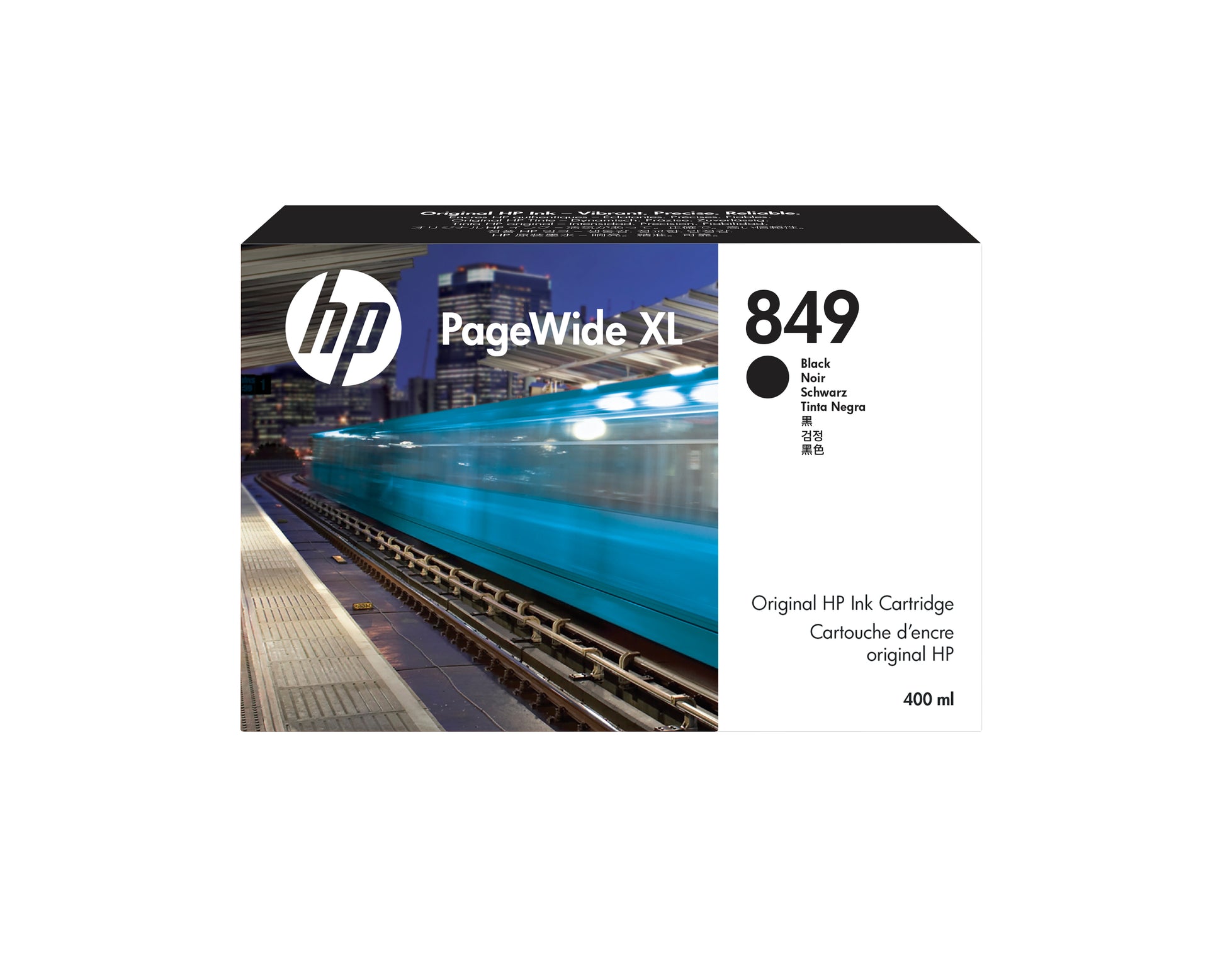 HP Tintenpatrone 849, Schwarz, XL, 400 ml – für PageWide
