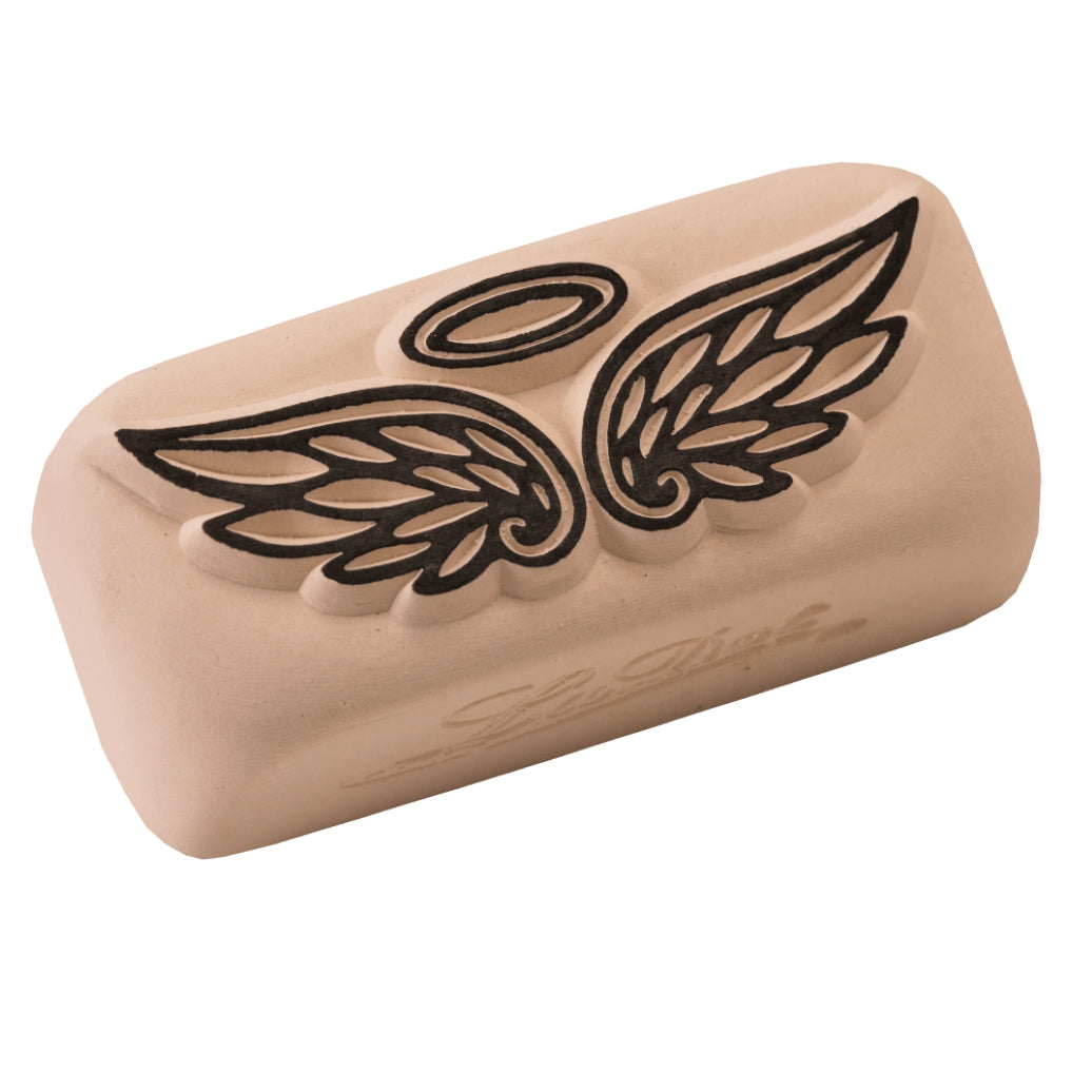 LaDot Tattoostempel M213 – Medium, 2,5 × 5 cm – weiss – Stein