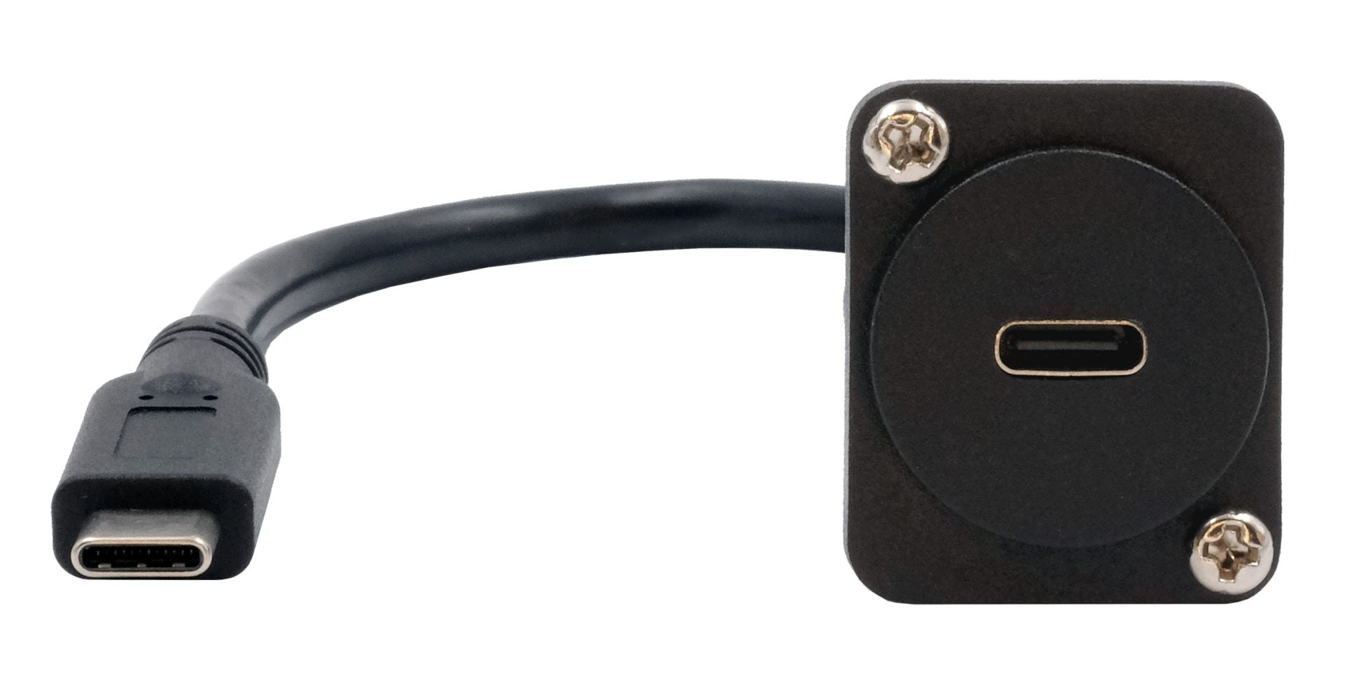 EXSYS USB-Adapter USB-C auf USB-C – USB 3.2 Gen 2 (10 Gbit/s) – 0,2 m – PD 100 W – Schwarz