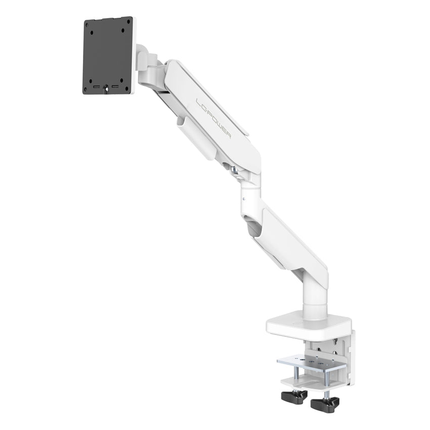 LC-Power Tischhalterung, bis 49", VESA 75 × 75 mm, 20 kg, Drehen, Weiss