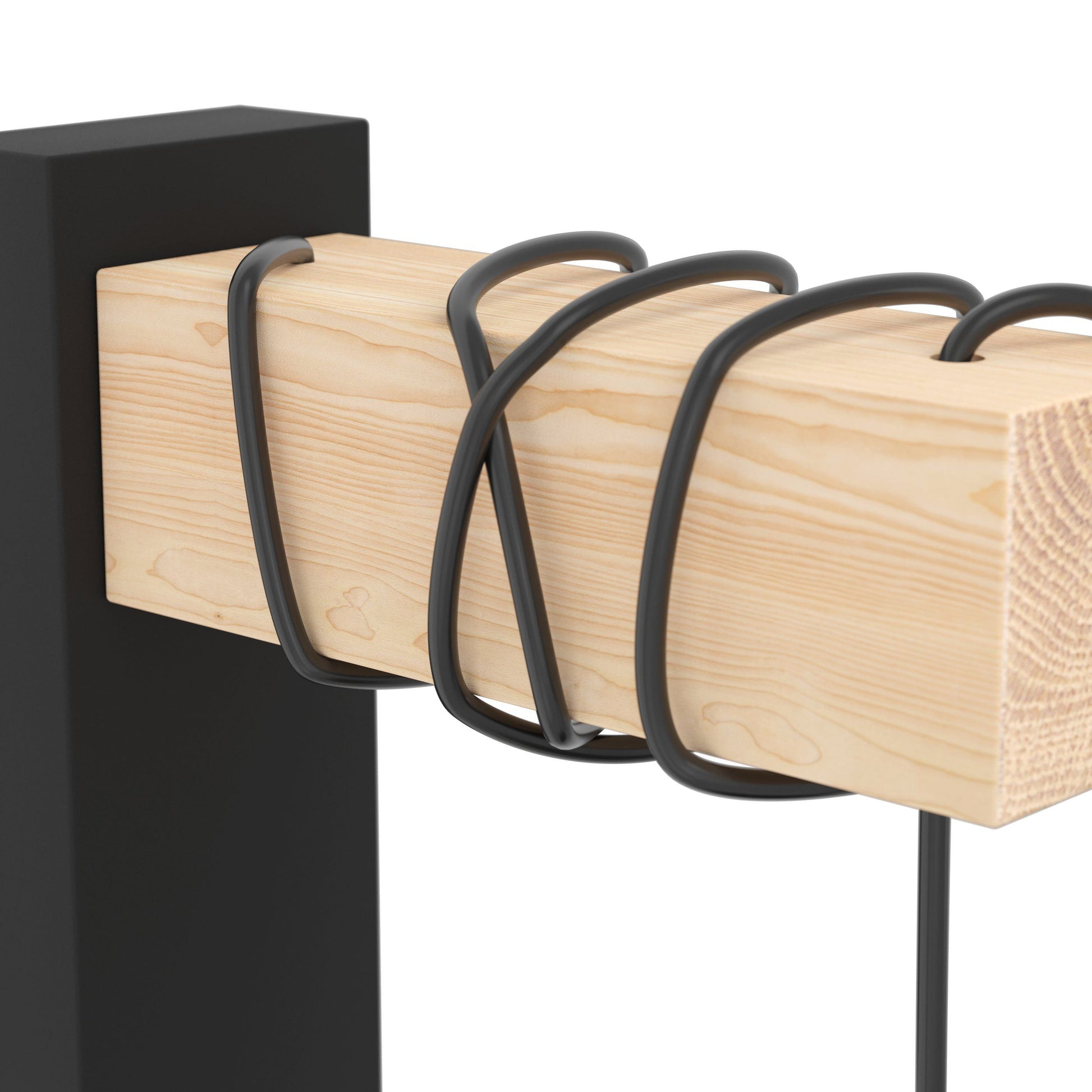 EGLO Wandleuchte TOWNSHEND 5 – 60 W, dimmbar, schwarz/braun, exkl. E27