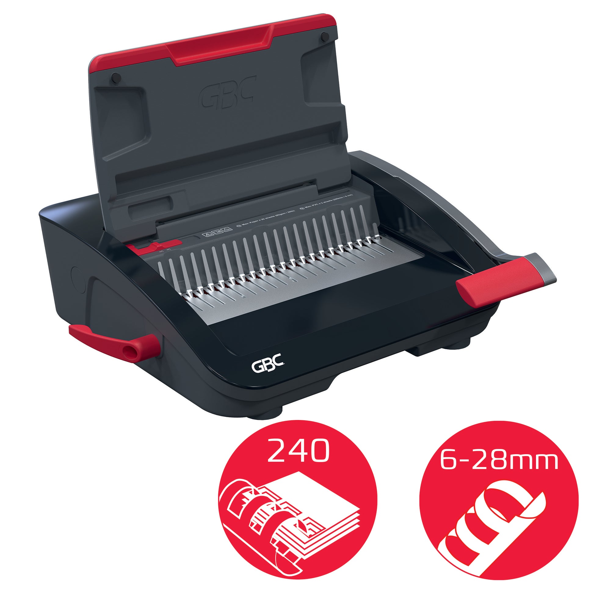 GBC CombBind CB20 Bindegerät – Plastikbindung, für 21-Loch, A4, bis 20 Blatt