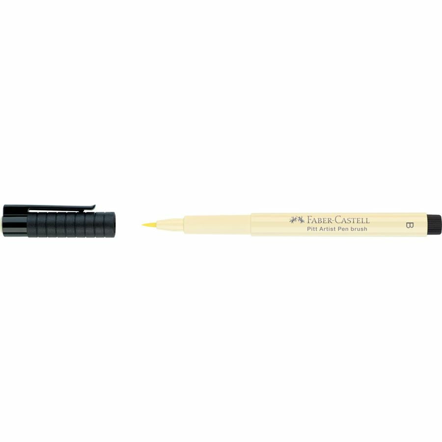Faber-Castell Pitt Artist Pen Pinselstift – Pinselspitze, 2,5 mm, pigmentiert, wasserfest, Elfenbein