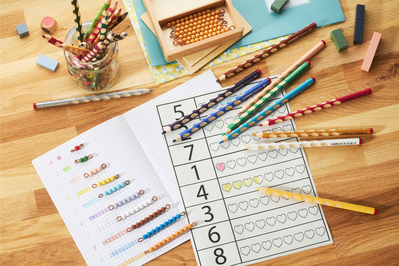 STABILO EASYcolors Farbstift – Weiss, Ergonomisch, Ø 4,2 mm, mit Spitzer