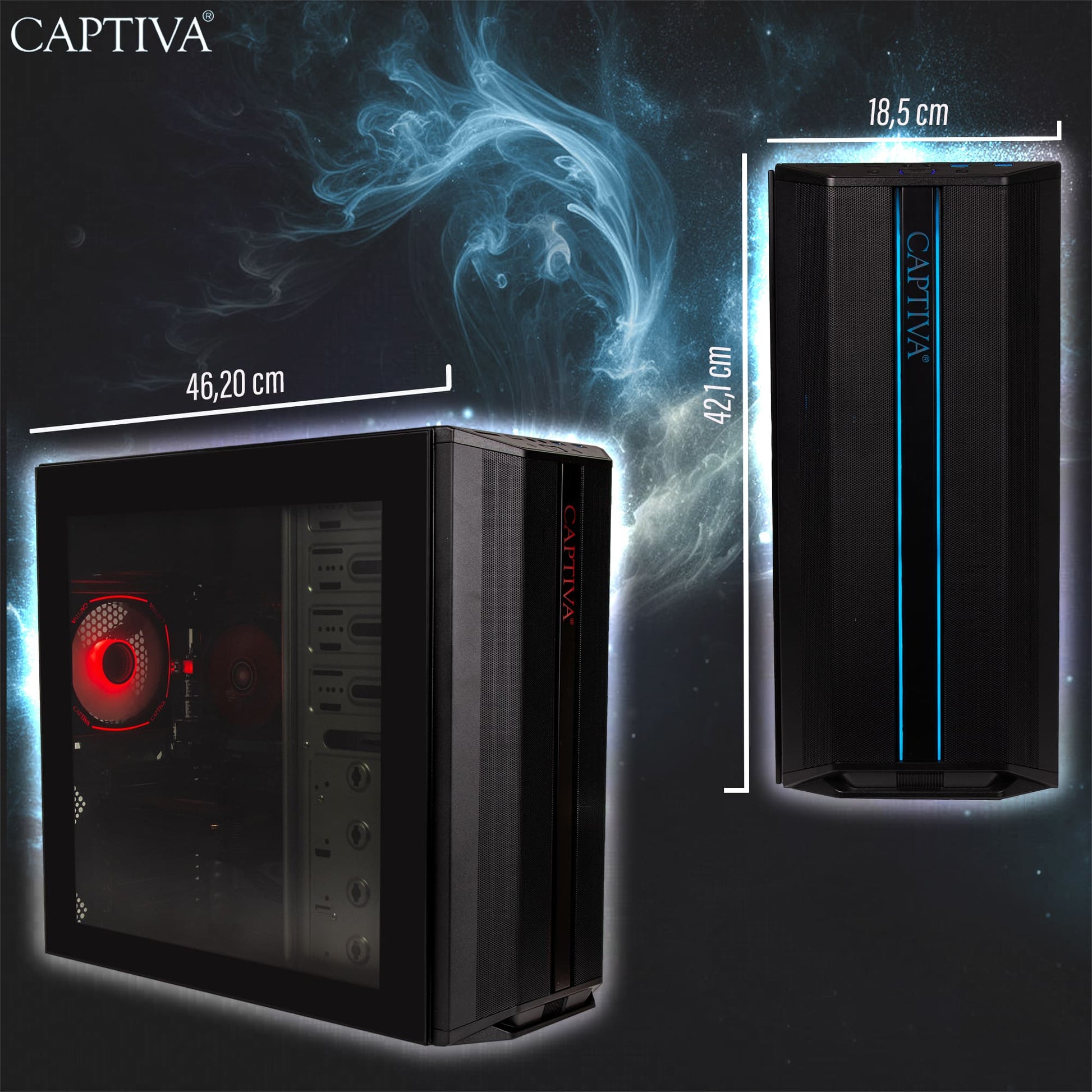 Captiva Entry Gaming R10-0288 Tower – AMD Ryzen 5 5500, 16 GB RAM, 1 TB SSD, Windows 11 Home