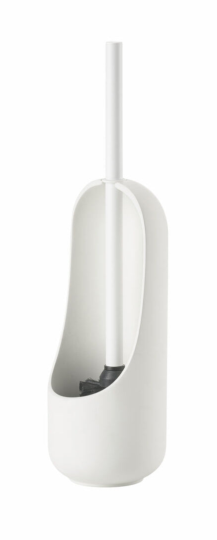 Zone Denmark Sensu – WC-Bürstenset – Keramik, weiss, leicht zu reinigen, H 41 cm, Ø 11,8 cm