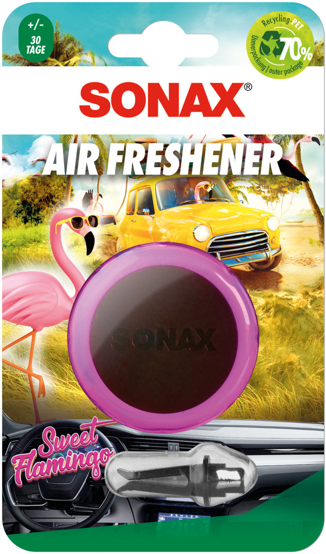 Sonax Sweet Flamingo – Auto-Lufterfrischer Clip, 30 Tage