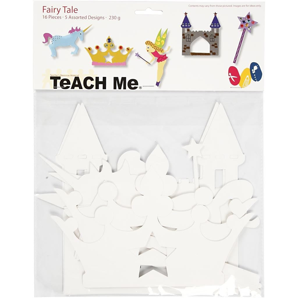 Creativ Company Bastelpapier – Märchen, Weiss – 16 Stück, Karton
