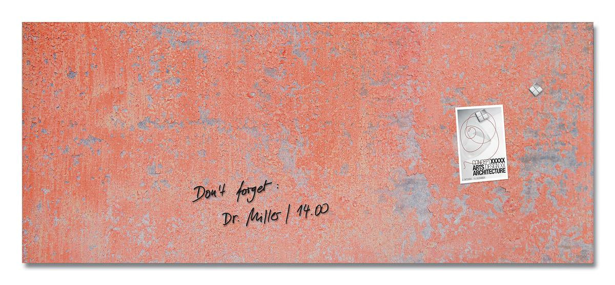 Sigel Whiteboard – 130 × 55 cm, Glas (matt), magnetisch, Wandmontage, inkl. SuperDym Magnetwürfel