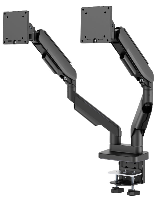 LC-Power LC-EQ-A34B-D – Tischhalterung, Dual, Tischklemme – bis 34", VESA 75 × 75/100 × 100 mm, 20 kg