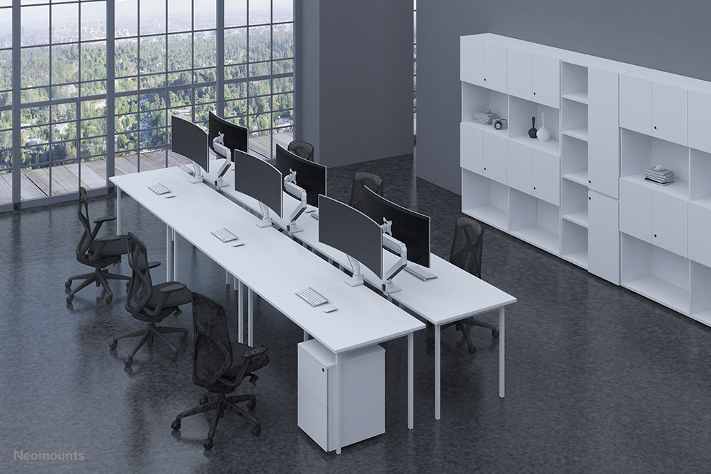 Neomounts NM-D775 Whiteplus – Monitorarm, Tischdurchführung, bis 49", höhenverstellbar, neigbar