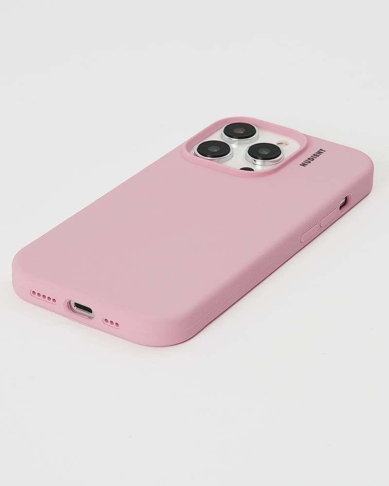 NUDIENT Backcover – für Apple iPhone 14 Plus, MagSafe, Mikrofaser+Silikon, Pink