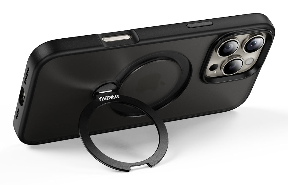 Valenta Backcover – für Apple iPhone 16 Pro Max – schwarz – TPU – MagSafe-kompatibel