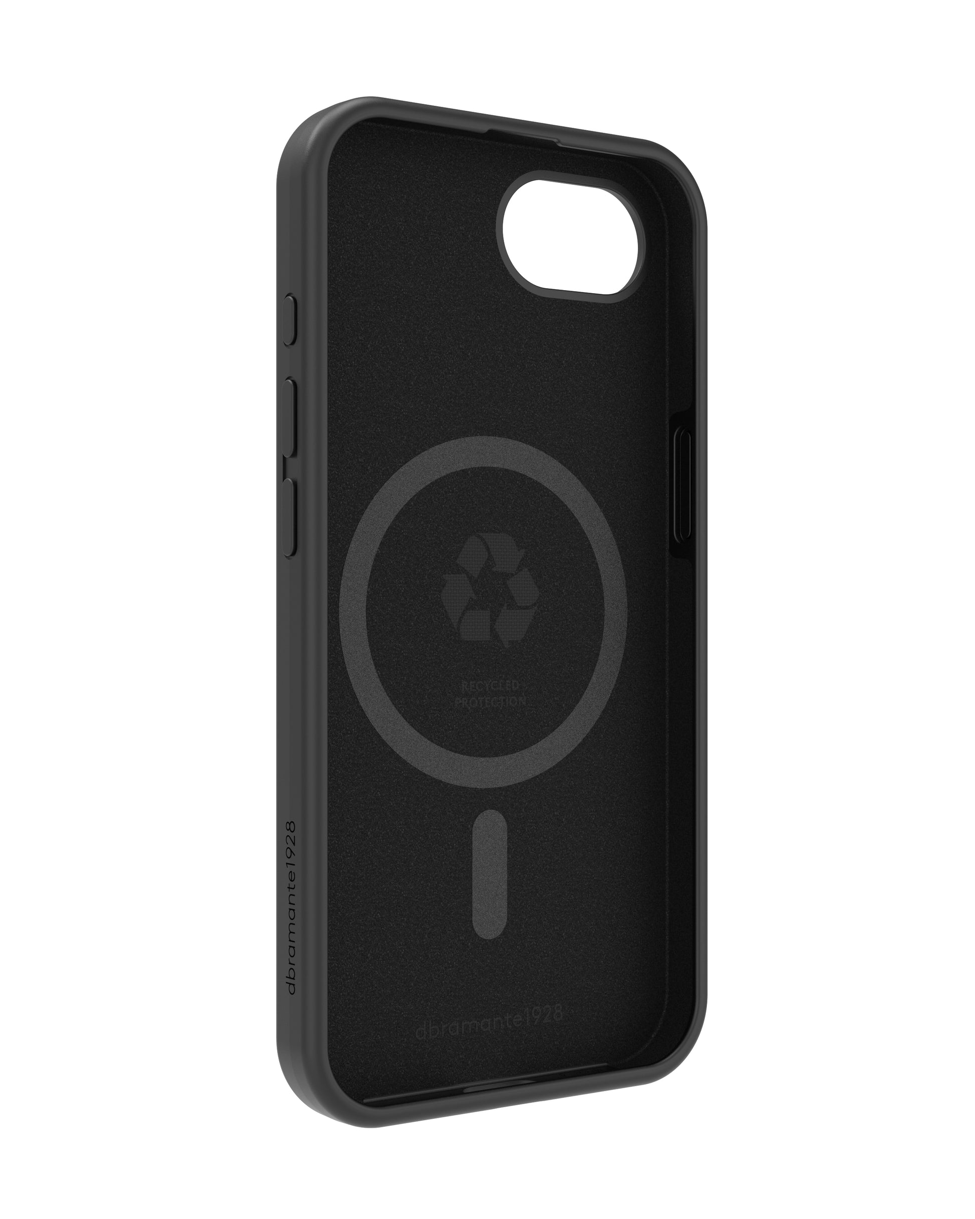 dbramante1928 Backcover – für Apple iPhone 16, Silikon, Night Black, kabelloses Laden