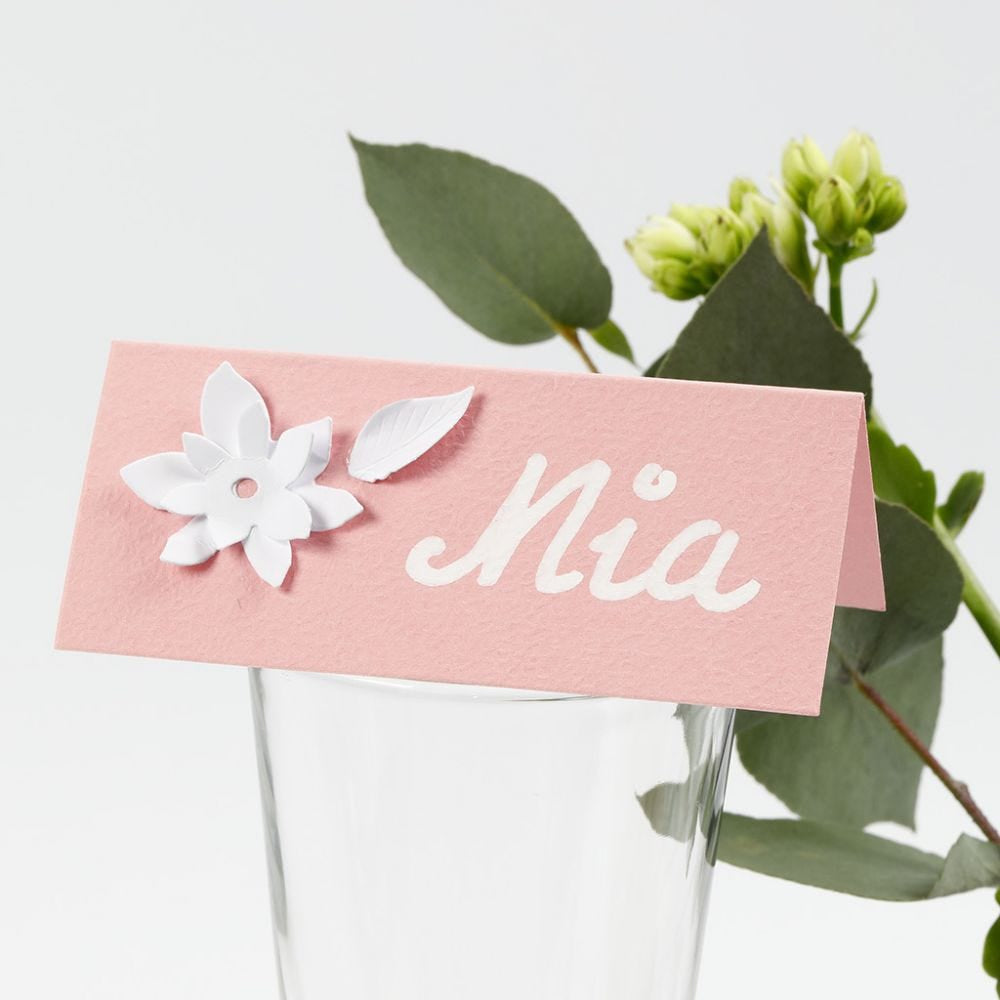 Creativ Company Tischkarten Hochzeit – Weiss – 9 × 4 cm – Papier – 20 Stk