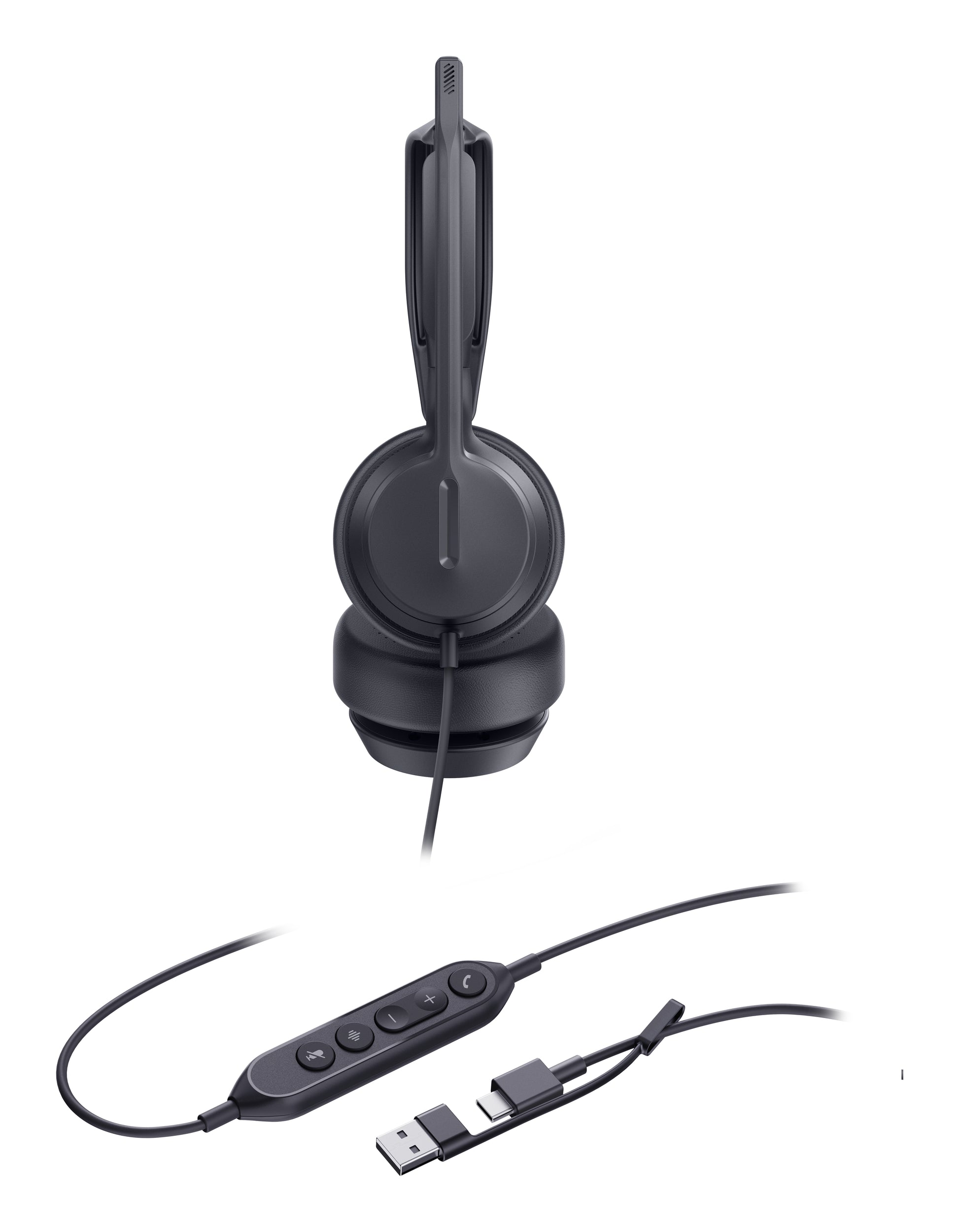 Yealink UH42 Dual UC USB-C/A – Duo Headset – USB-C/USB-A, mit Boom-Mikrofon, Geräuschunterdrückung – schwarz