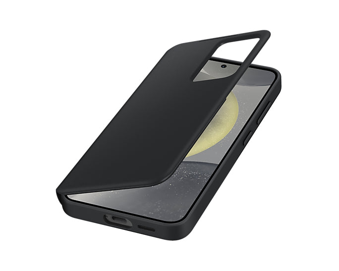 Samsung Smart View Wallethülle – für Samsung Galaxy S24, mit Kartenfach, Schwarz