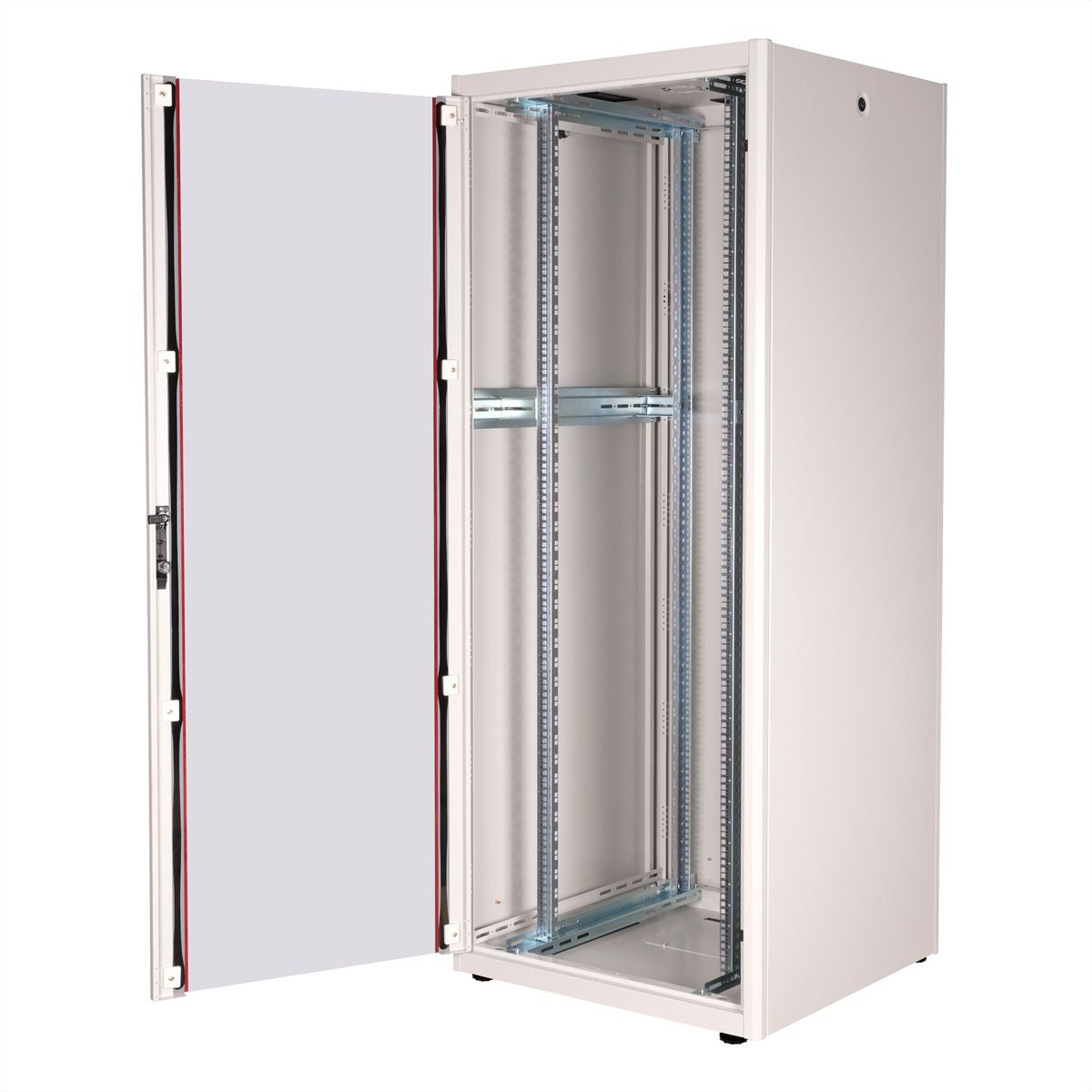 ROLINE Basic – 19" Netzwerkschrank 42U, IP20, abschliessbar, 800 × 800 × 2010 mm, lichtgrau, Stahl
