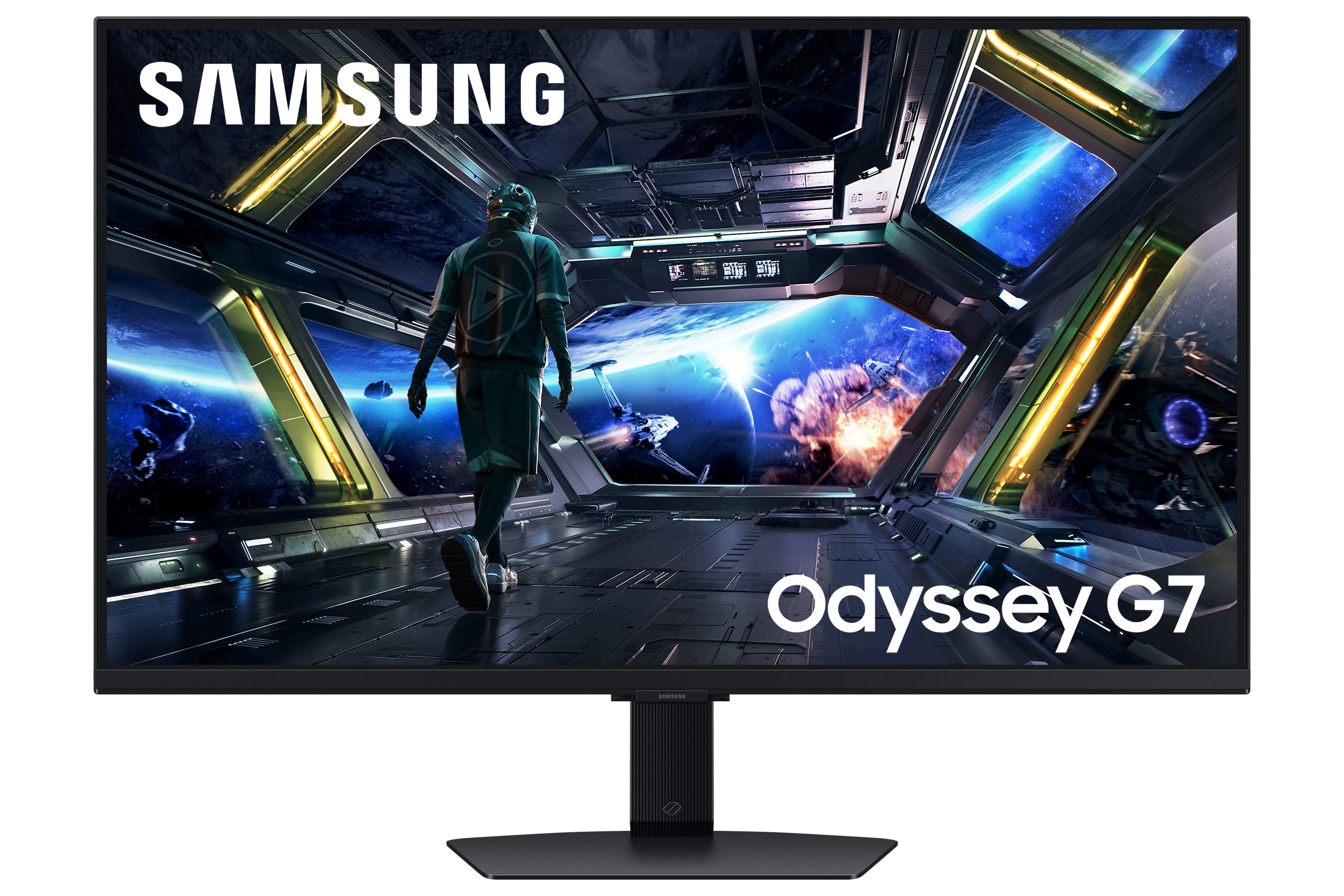 Samsung G70F – Monitor, 27", 3840 × 2160 (UHD 4K), IPS, 360 Hz, 350 cd/m², VESA 100 × 100, Schwarz