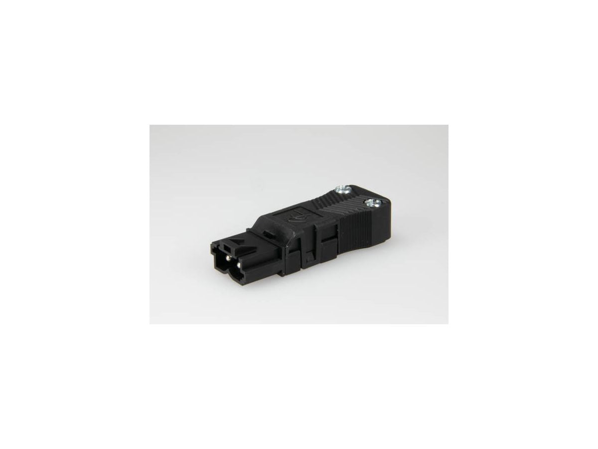 Max Hauri AG Max Hauri AC 164 Montagestecker – 2-polig, 16 A, 250 V, IP20, 18,4 × 51,1 mm, Schwarz