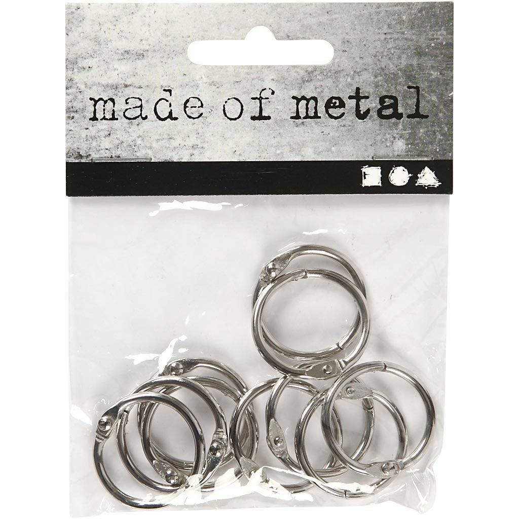 Creativ Company Biegering, Metall, Silber, Ø 1,9 cm × 2 mm, Set à 10