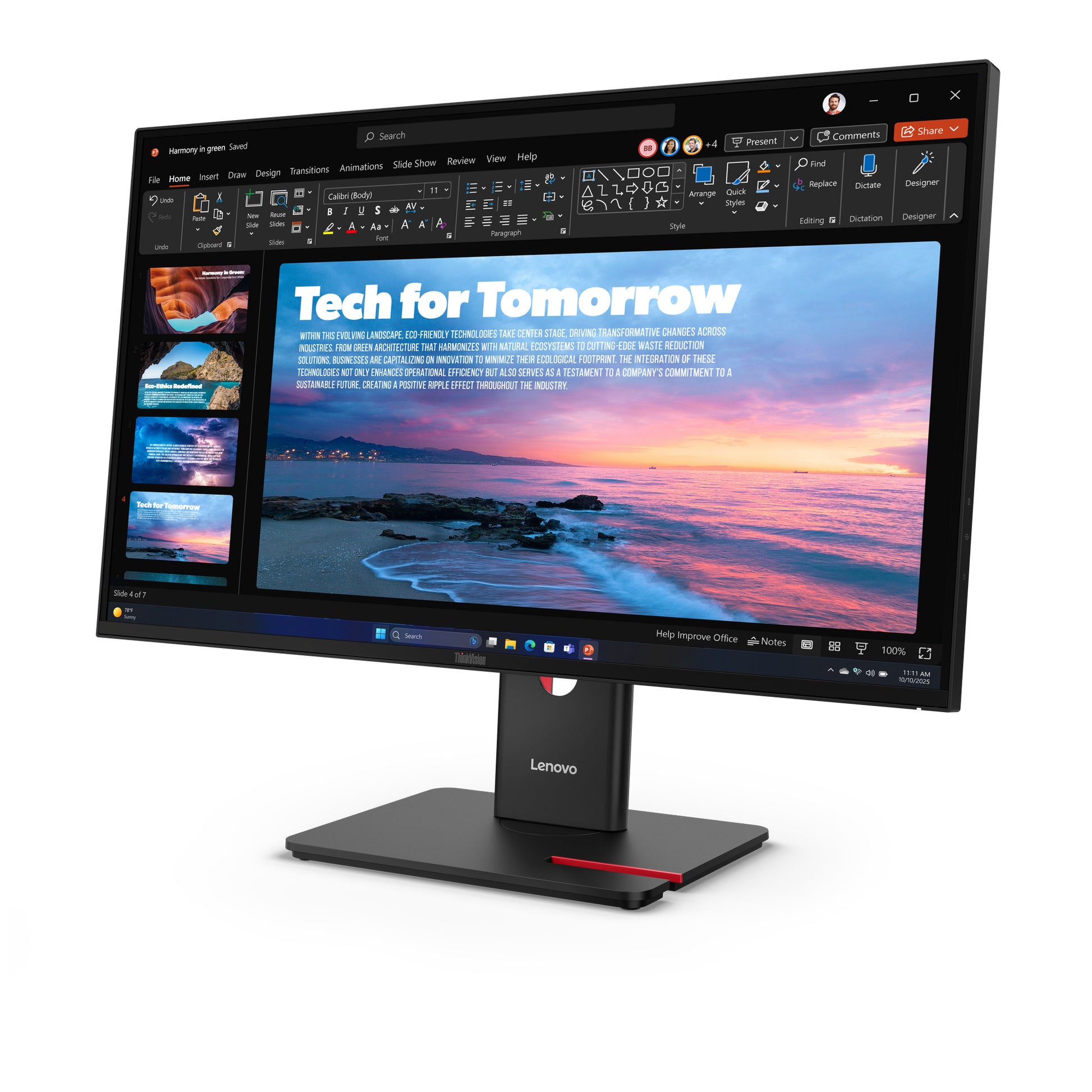 Lenovo ThinkVision T27Qd-40 LED Monitor, 27", 2560 × 1440 (WQHD), Schwarz