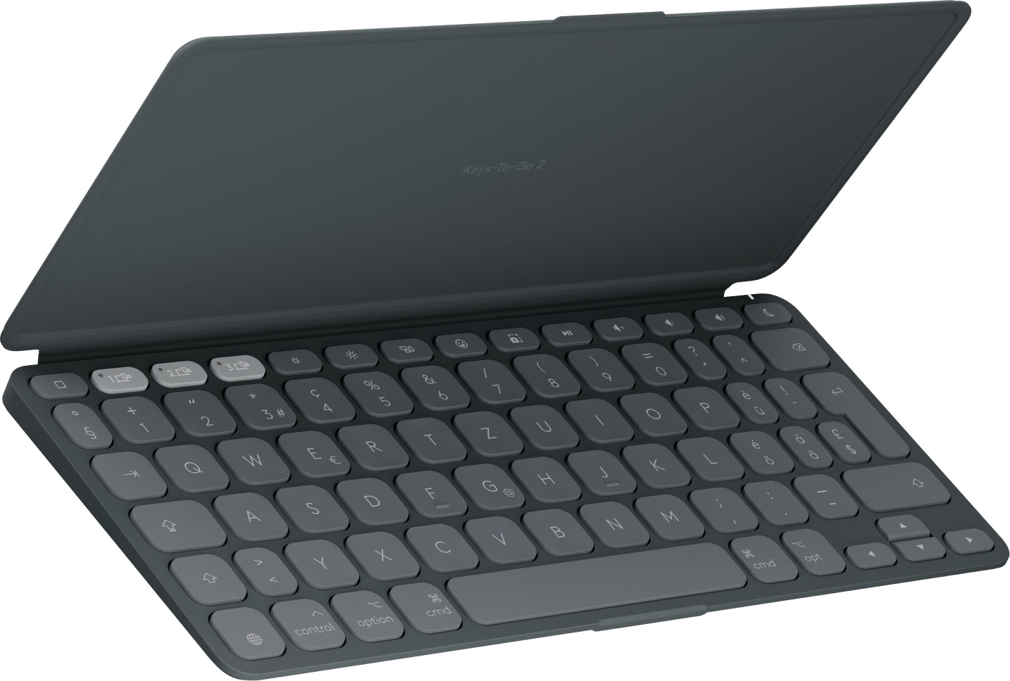 Logitech Keys-To-Go 2 – Tastatur, kabellos (Bluetooth), CH-Layout (DE-CH), Grau