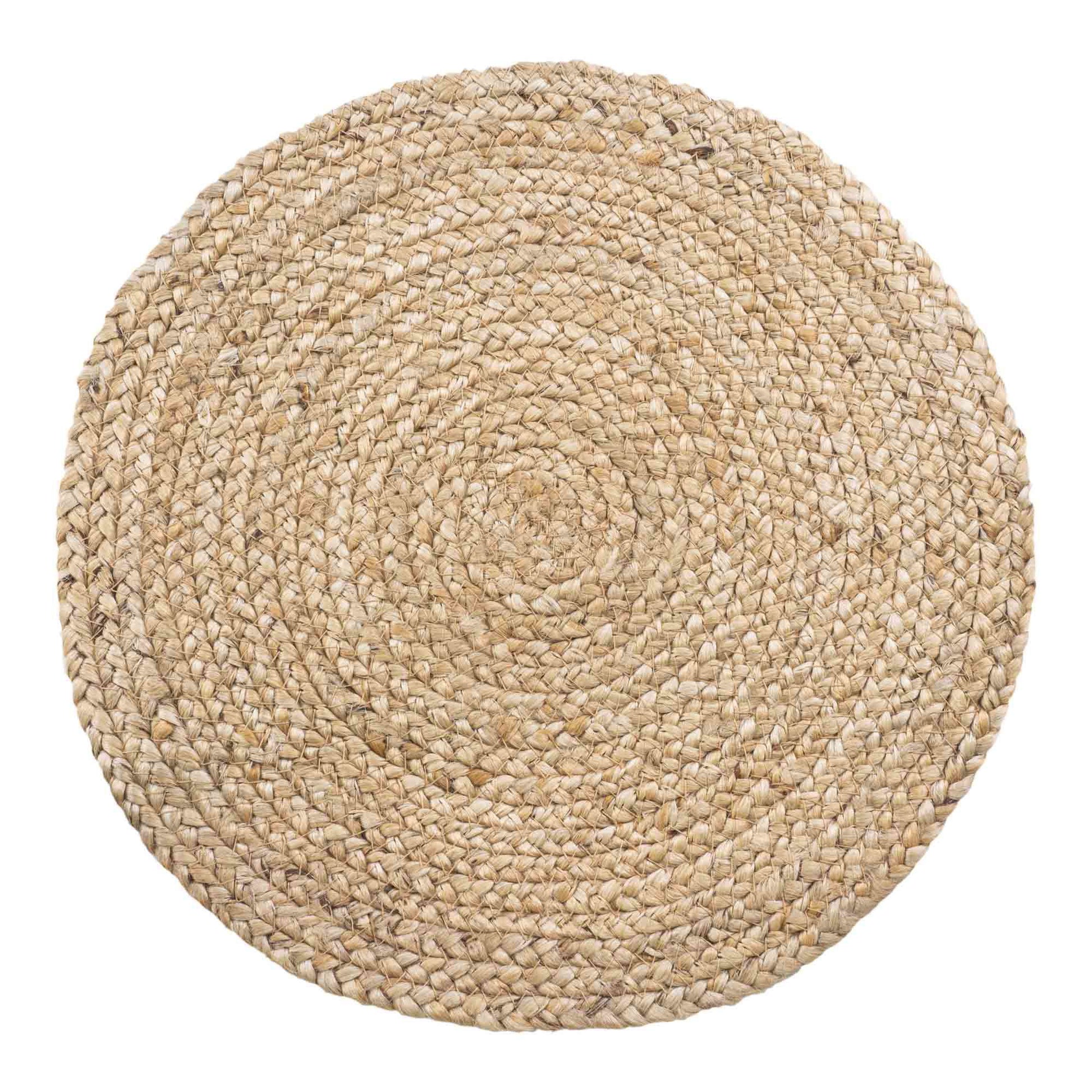 House Nordic Tischset Bombay – rund, Jute, natur, Ø38 cm – 4er-Set