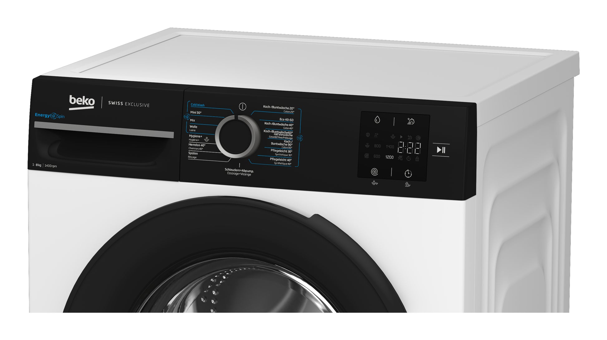 Beko Waschmaschine WM218 – 8 kg, 1400 U/min, Invertermotor, Energieklasse A – weiss