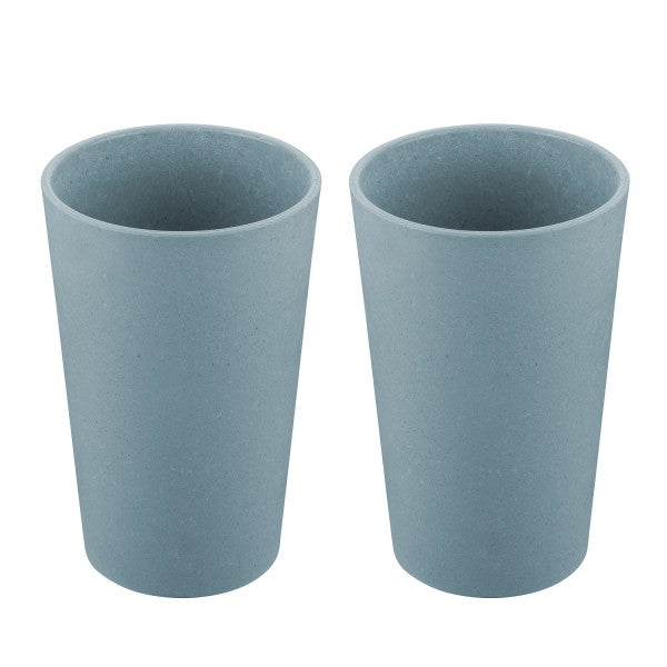 Koziol Becher Connect L – 2er Set, 350 ml, Ø 7,5 cm, H 12,2 cm, Kunststoff (biozirkulär), spülmaschinenfest