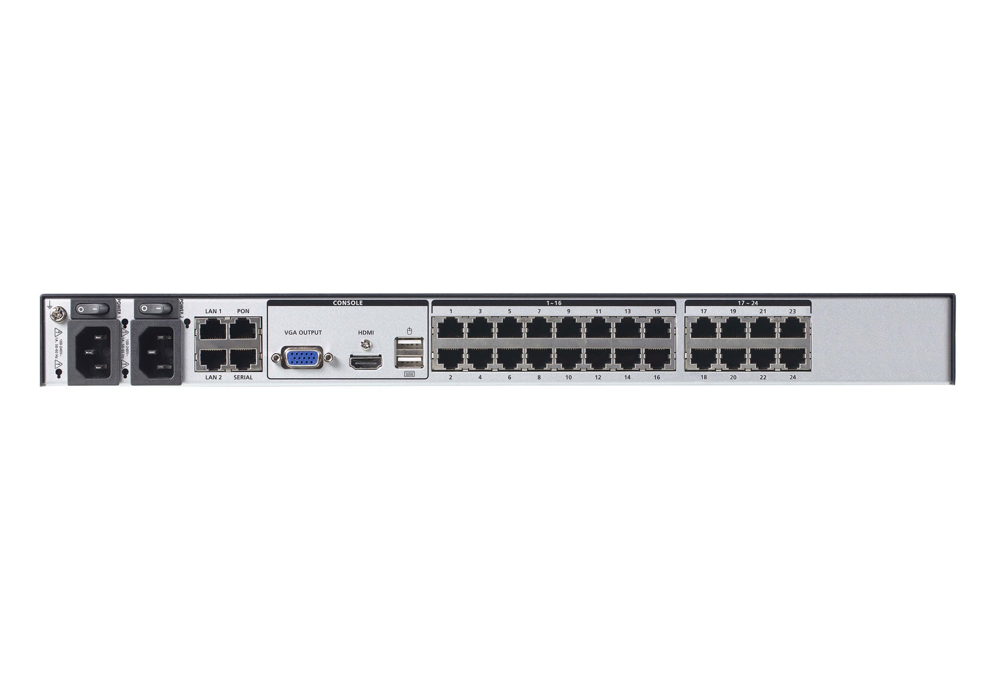 ATEN KN2124VB – KVM-Switch, 24-Port, HDMI/VGA/USB, 1920 × 1200, KVM über IP, Virtual Media