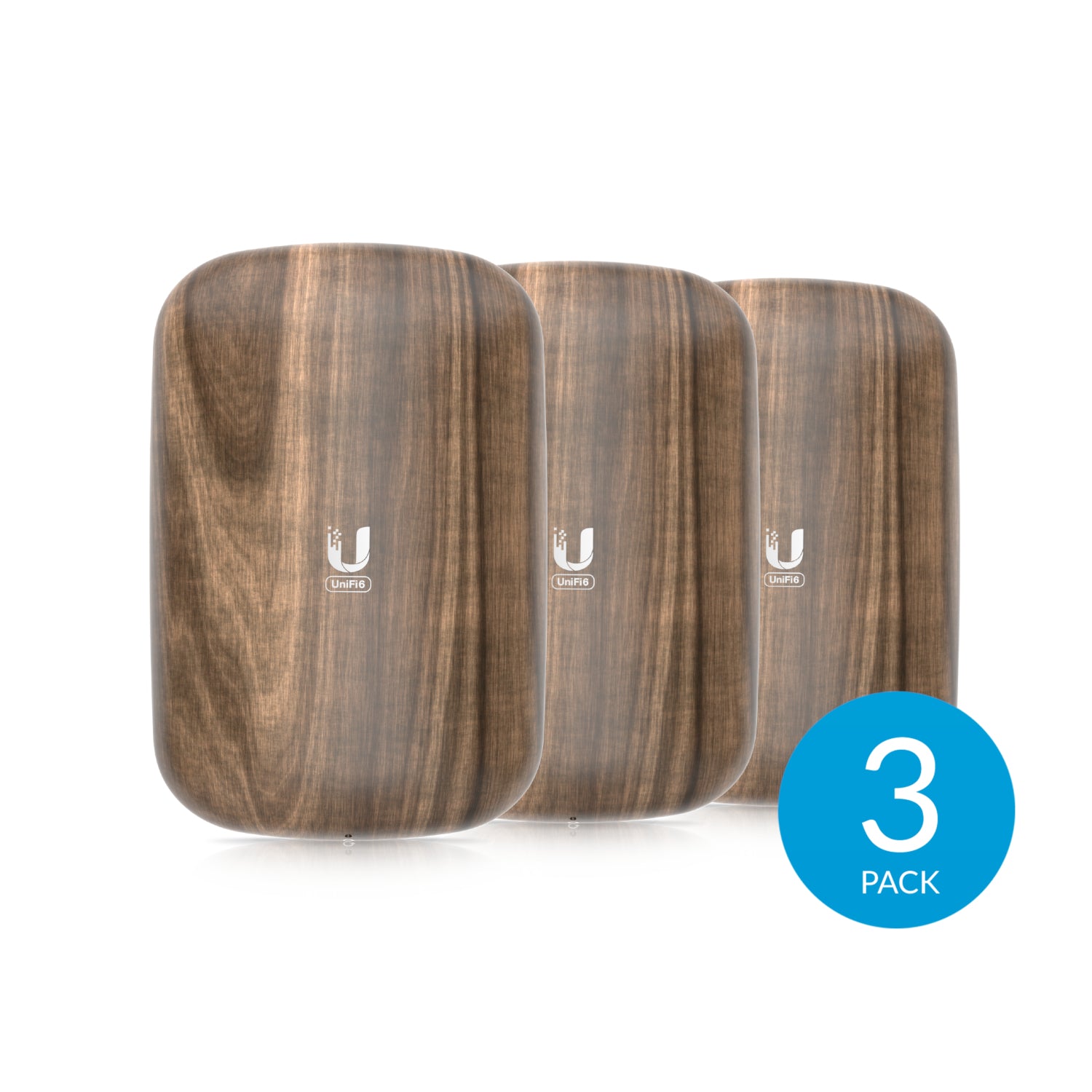 Ubiquiti EXTD-COVER-WOOD-3 – Abdeckkappe für WLAN-Zugangspunkt, 3er-Pack, für BeaconHD, U6, Holz