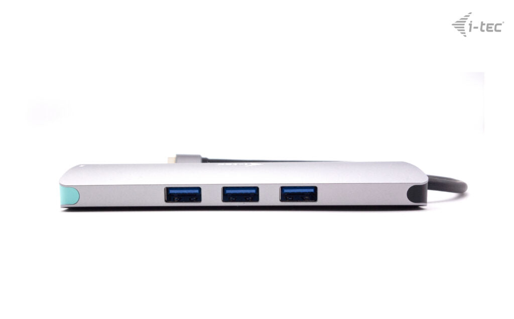 i-tec MetalNano Dockingstation – USB-C, 1× HDMI, 3× USB-A, 100 W PD, GbE, SD/microSD, für Windows/Mac/Linux