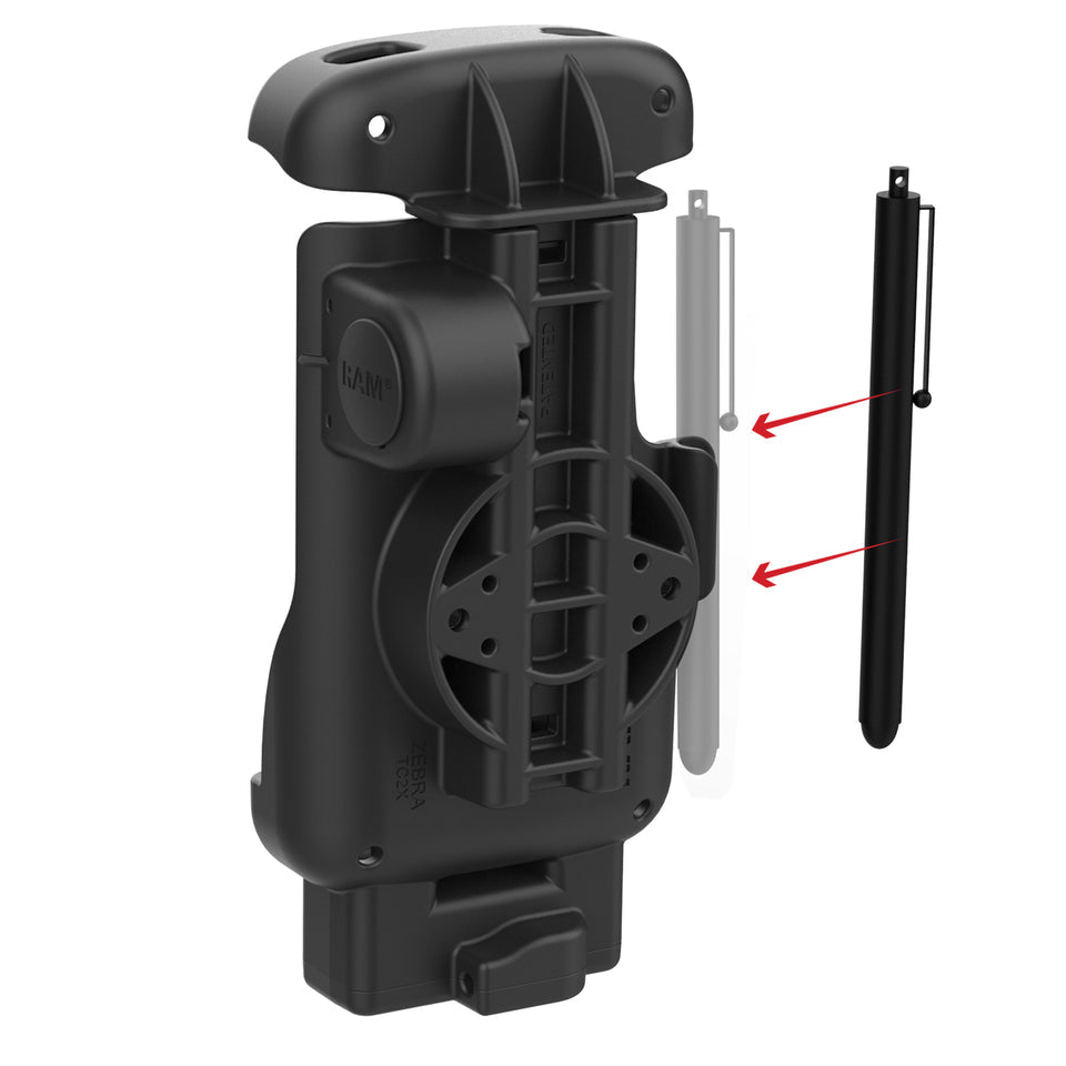 RAM Mounts RAM-HOL-ZE24U – Auto-Halterung (passiv) – Auto/Innenbereich – für Zebra TC22, TC27 – Schwarz