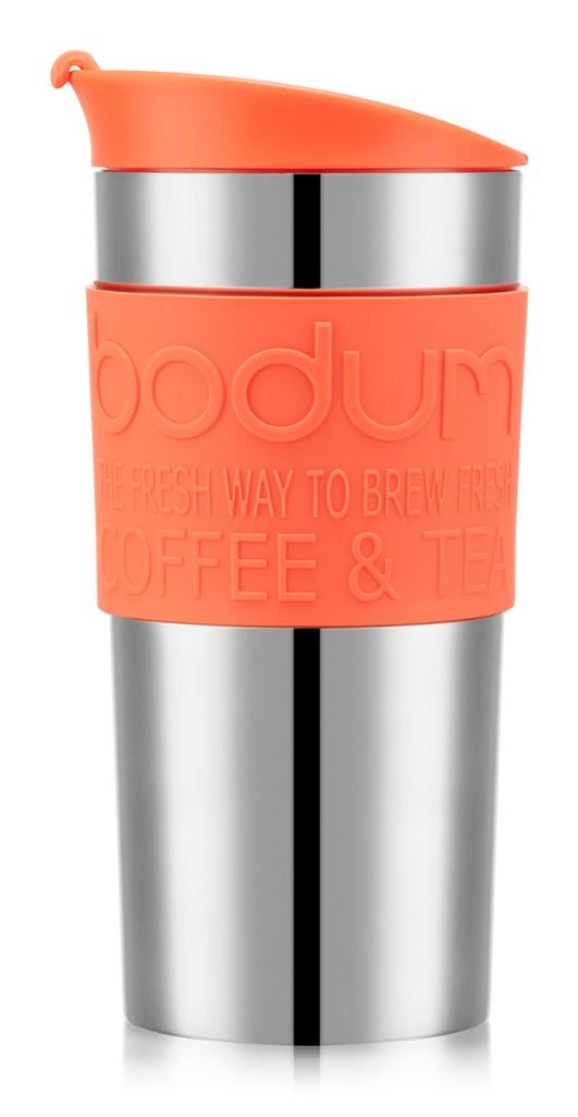 Bodum Travel Mug Thermobecher 350 ml – doppelwandig, Edelstahl, Koralle