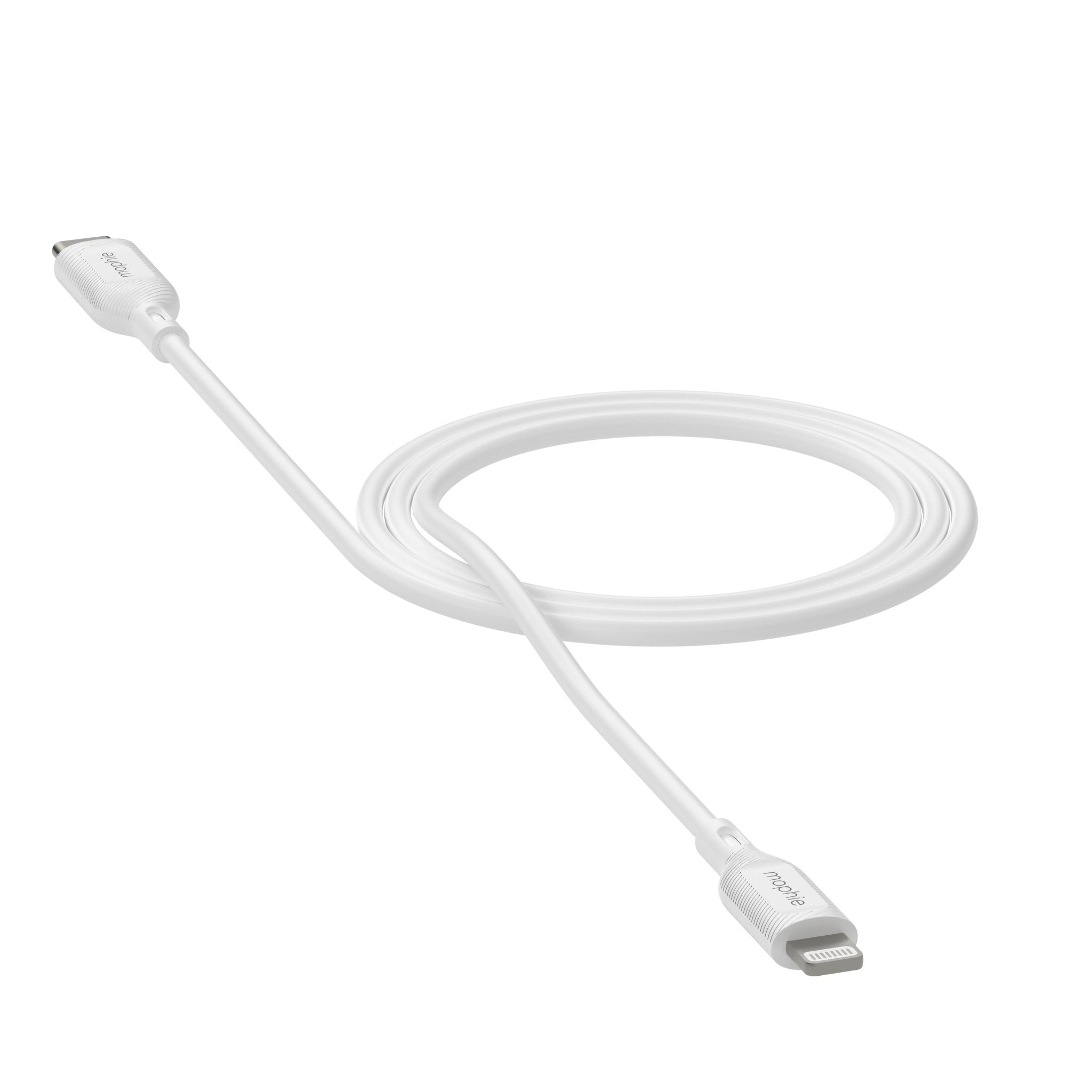 mophie USB-Kabel – Lightning auf USB-C – 1 m – PD 60 W – PVC-Mantel – Weiss