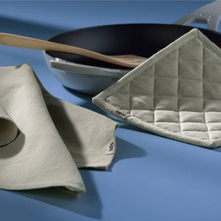 Kela Ofenhandschuhe S/M, 31 × 18 cm, Baumwolle/Leinen, Beige